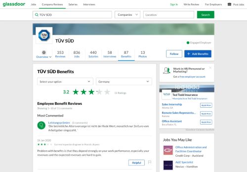 
                            12. TÜV SÜD Employee Benefits and Perks | Glassdoor.co.nz