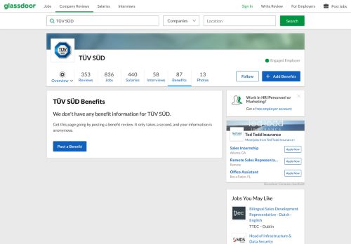 
                            13. TÜV SÜD Employee Benefits and Perks | Glassdoor.ie