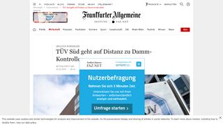 
                            11. TÜV-Süd traut eigenem Damm-Prüfsystem nicht - FAZ