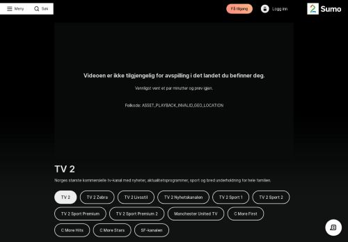 
                            3. TV 2 | Direkte TV | TV 2 Sumo