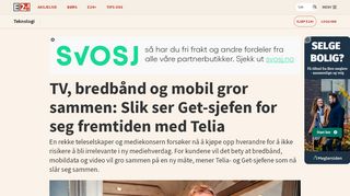 
                            7. TV, bredbånd og mobil gror sammen: Slik ser Get-sjefen for seg ... - E24