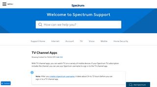 
                            12. TV channel apps - Spectrum.net