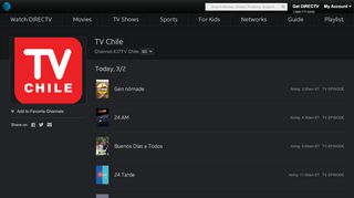 
                            6. TV Chile Live Stream | Watch Shows Online | DIRECTV