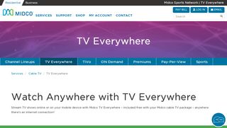 
                            13. TV Everywhere | Midco