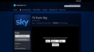 
                            6. TV from Sky on PS4 | Official PlayStation™Store UK