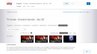 
                            13. TV Guide - Einzelne Sender - Sky 3D - Sky - TV Guide
