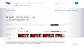 
                            11. TV Guide - Einzelne Sender - Sky Cinema Box-Legende HD - Sky ...