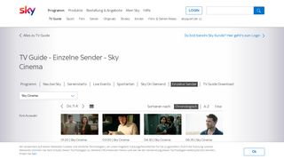 
                            12. TV Guide - Einzelne Sender - Sky Cinema - Sky - TV Guide