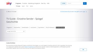 
                            13. TV Guide - Einzelne Sender - Spiegel Geschichte - Sky - TV Guide