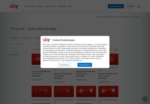 
                            10. TV-Guide - tipico Bundesliga - Sky