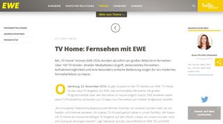 
                            8. TV Home: Fernsehen mit EWE | EWE AG