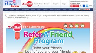 
                            8. TV JAPAN: Refer your friends, both of you and your friends earn the ...