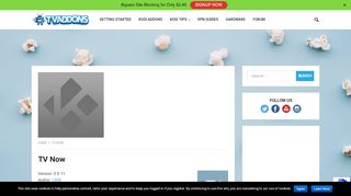 
                            3. TV Now Addon for Kodi - TV Addons