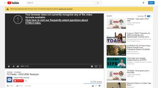 
                            10. TV Platão - PAS/UEM: Redação - YouTube