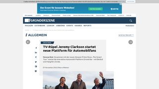 
                            12. TV-Rüpel Jeremy Clarkson startet neue Plattform für Automobilfans ...