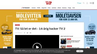 
                            4. TV: Så let er det - 14-årig hacker TV 2 - TV 2 - TV2 Nyhederne