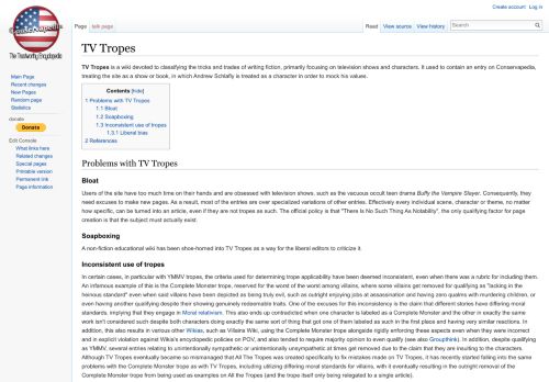
                            12. TV Tropes - Conservapedia