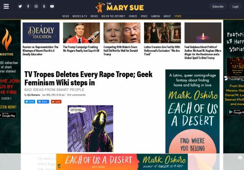 
                            5. TV Tropes Deletes Every Rape Trope; Geek Feminism Wiki steps in ...