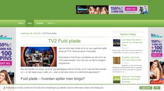 
                            4. TV2 Fuld plade - Nu kan du også spille bingo og få Fuld plade hos TV2