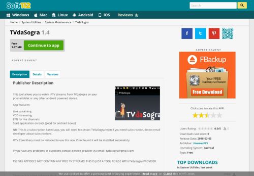 
                            1. TVdaSogra 1.4 Free Download