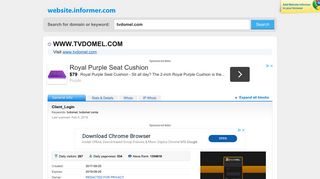 
                            5. tvdomel.com at WI. Client_Login - Website Informer