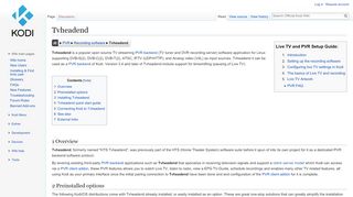
                            12. Tvheadend - Official Kodi Wiki