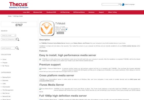 
                            7. TVMobili - Thecus, Empowering Professionals. | NAS server, NVR ...