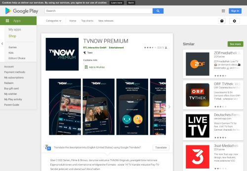 
                            2. TVNOW PREMIUM – Apps bei Google Play