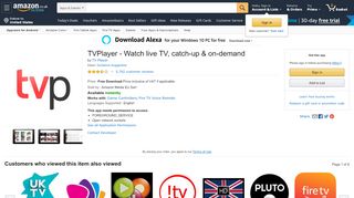 
                            6. TVPlayer - Watch Live TV and Catch Up: Amazon.co.uk: Appstore for ...