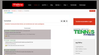 
                            2. TVPro-online.de - Das Turnierportal - Turniere