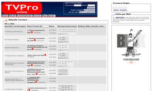
                            1. TVPro-online.de - Das Turnierportal