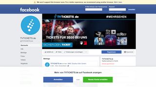 
                            11. TVTiCKETS.de - Startseite | Facebook