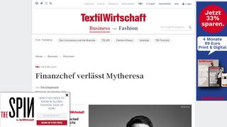 
                            9. TW Exklusiv: Finanzchef verlässt Mytheresa - TextilWirtschaft