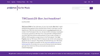 
                            13. TWClassic19: Bon Jovi headliner! - Proximus Go For Music