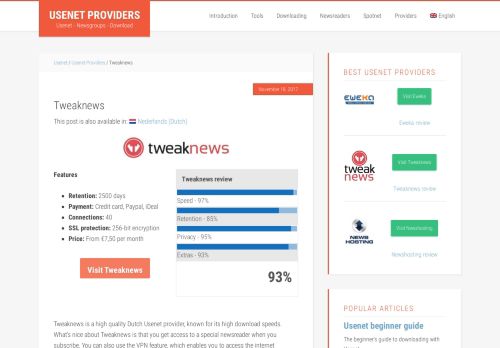 
                            12. Tweaknews review | Our experience with this Dutch Usenet provider