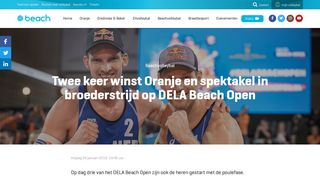 
                            11. Twee keer winst Oranje en spektakel in broederstrijd op DELA Beach ...