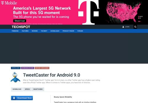 
                            10. TweetCaster for Android 9.0 Download - TechSpot
