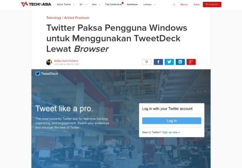 
                            12. TweetDeck Hentikan Dukungan untuk Aplikasi Windows Mereka