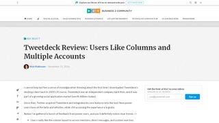 
                            13. Tweetdeck Review: Users Like Columns and Multiple Accounts