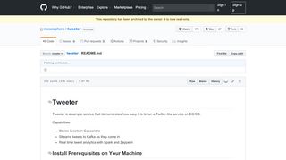 
                            6. tweeter/README.md at master · mesosphere/tweeter · GitHub