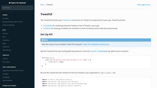 
                            3. TweetUi — Fabric for Android documentation