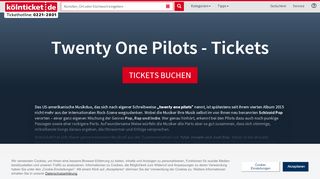 
                            9. Twenty One Pilots - The Bandito Tour Köln 25.02.2019 Tickets ...