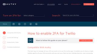 
                            8. Twilio - Authy