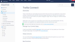 
                            3. Twilio Connect - Twilio