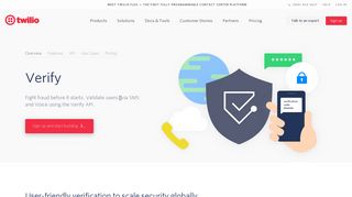 
                            5. Twilio Verify: Phone Verification API and SDKs