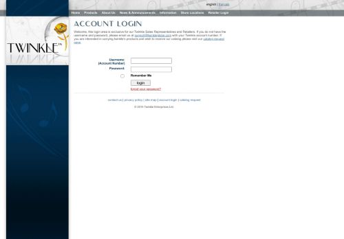 
                            6. Twinkle Enterprises Ltd. - Account Login