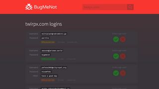 
                            2. twirpx.com passwords - BugMeNot