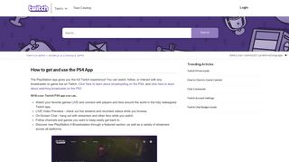 
                            1. Twitch | How to get and use the PS4 App
