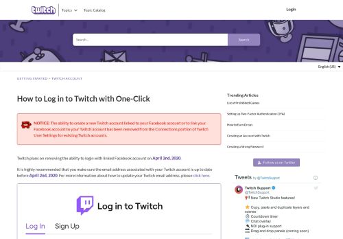
                            2. Twitch | How to Log in to Twitch with One-Click