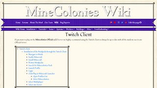 
                            13. Twitch - Minecolonies Wiki | Welcome to the Minecolonies Wiki!